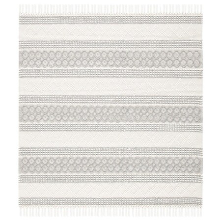 Safavieh 6 x 6 ft. Natura Hand Loomed Square Area Rug Ivory & Grey NAT859A-6SQ